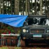 camping tarp rain に関連するアウトドア写真